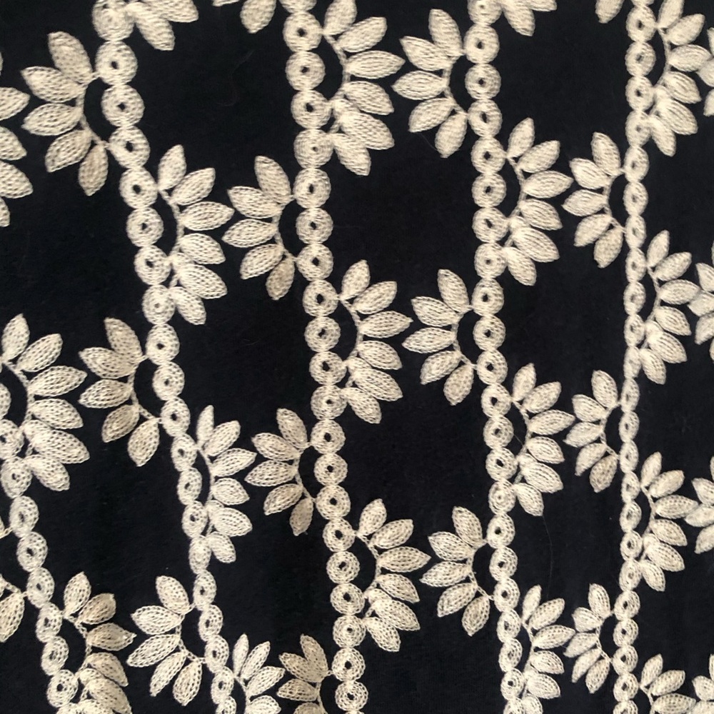 Navy blue J Crew embroidered t-shirt. Cute, comfy, versatile.